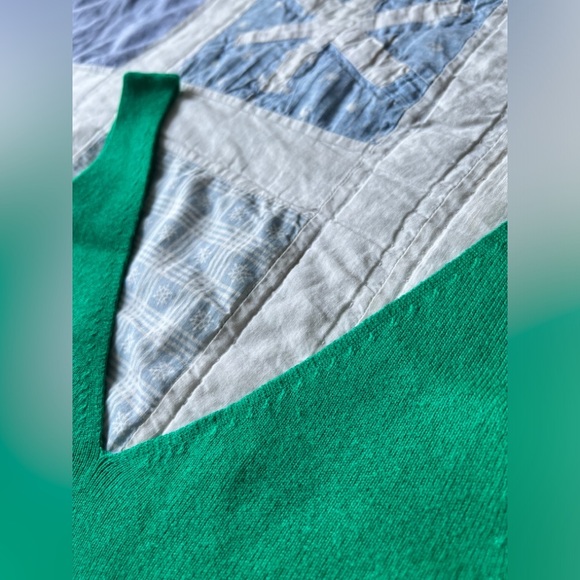 Forcast Womens Green Knit V-Neck Euro Coastal Summer Cute Tank Top XS 2 - Picture 3 of 9